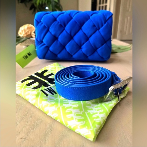 🎄JW Pei Maze Blue Vegan Leather Suede Crossbody Bag NWT - Picture 11 of 11